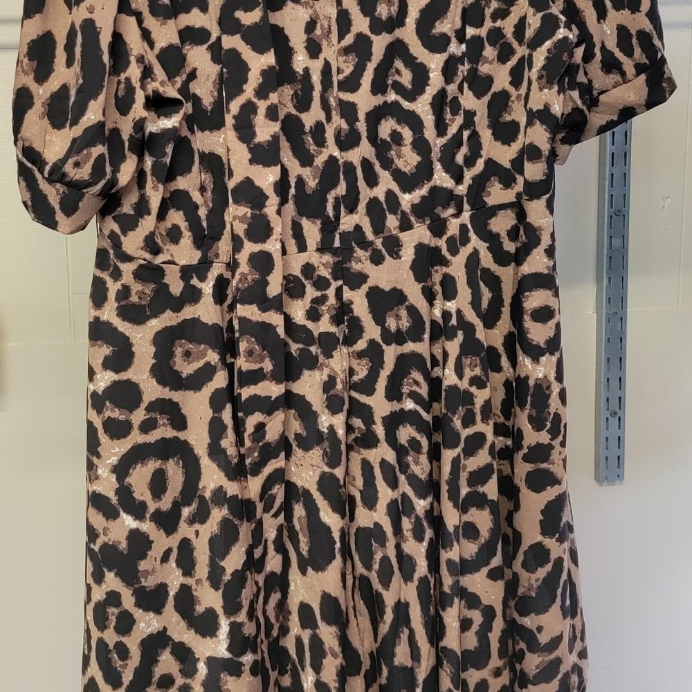1459  - Cheetah Print Dress - L